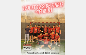 1/4 et 1/2 Finale -18 M D1